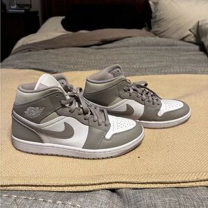Nike Gray and White Sneakers